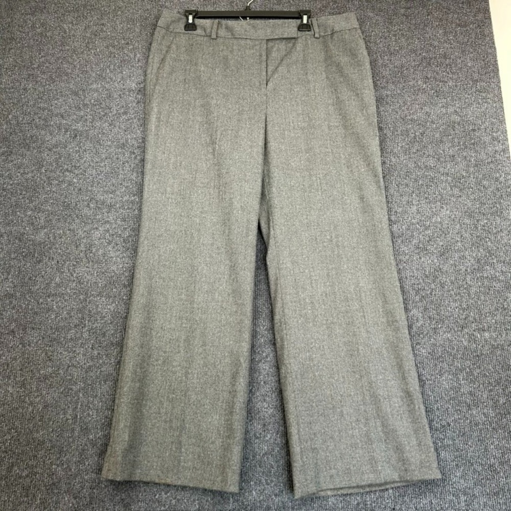 TALBOT'S Petites Women's Heritage Wool Lined Dress Pants Gray Stretch Size 16P